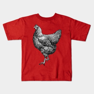 Vintage Barred Plymouth Rock Chicken Hen Kids T-Shirt